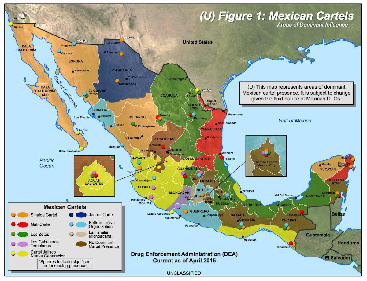 meksika cartel xəritə