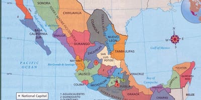 Aztec Meksika xəritə