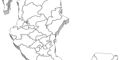 3D xəritə Meksika