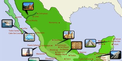 Turizm xəritəsi Meksika